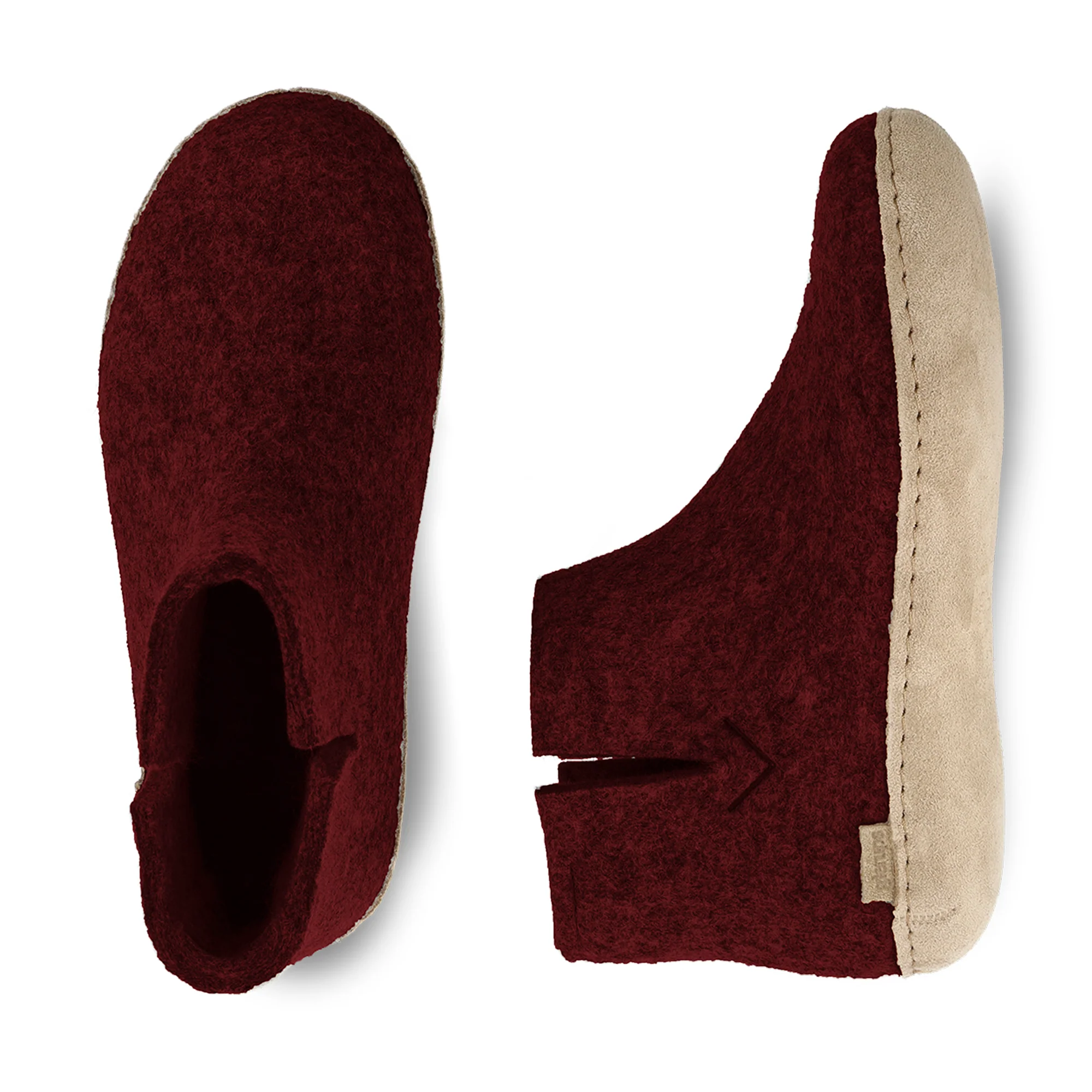 Boot with leather sole - Beet - Image 5