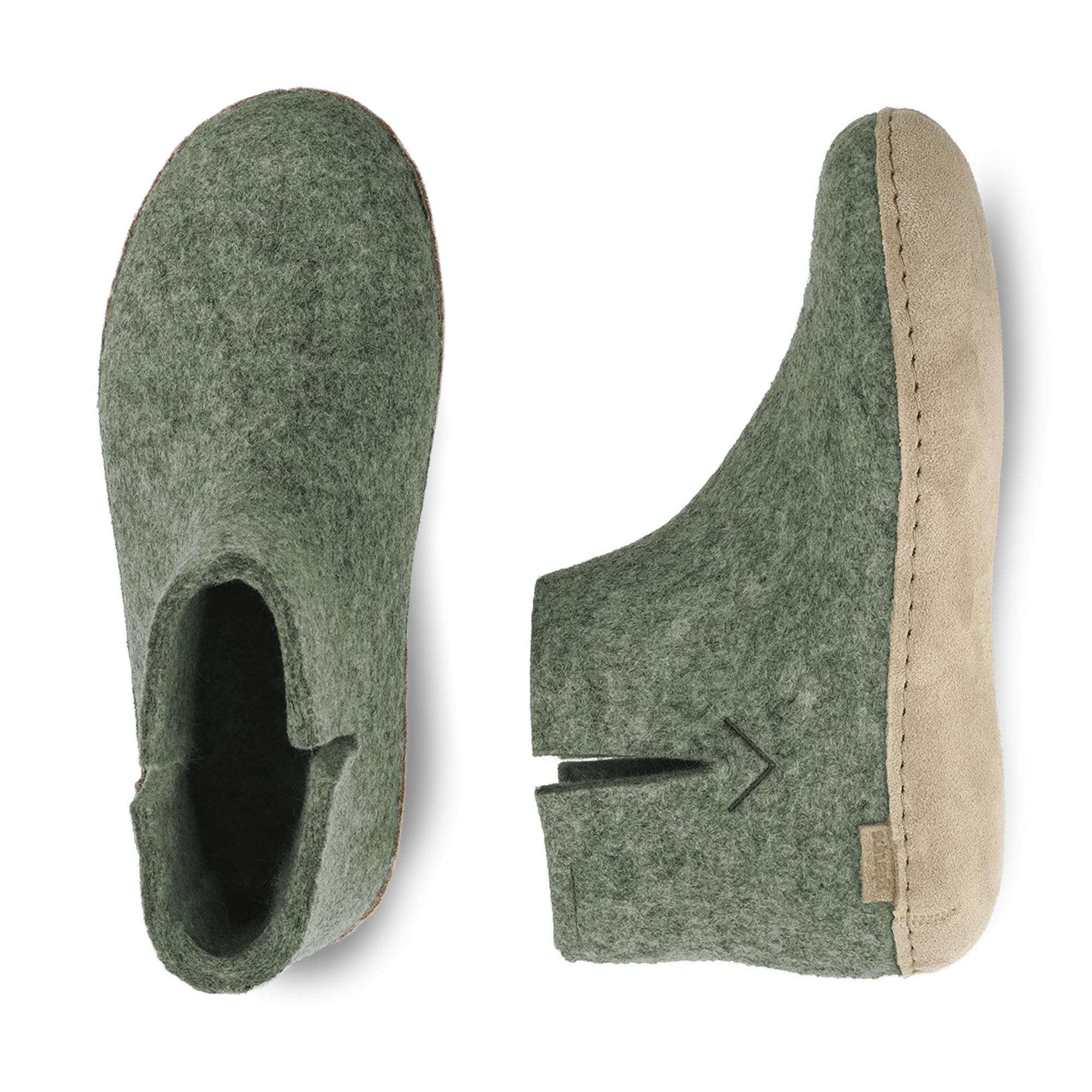 Boot with leather sole - Moss - Image 5