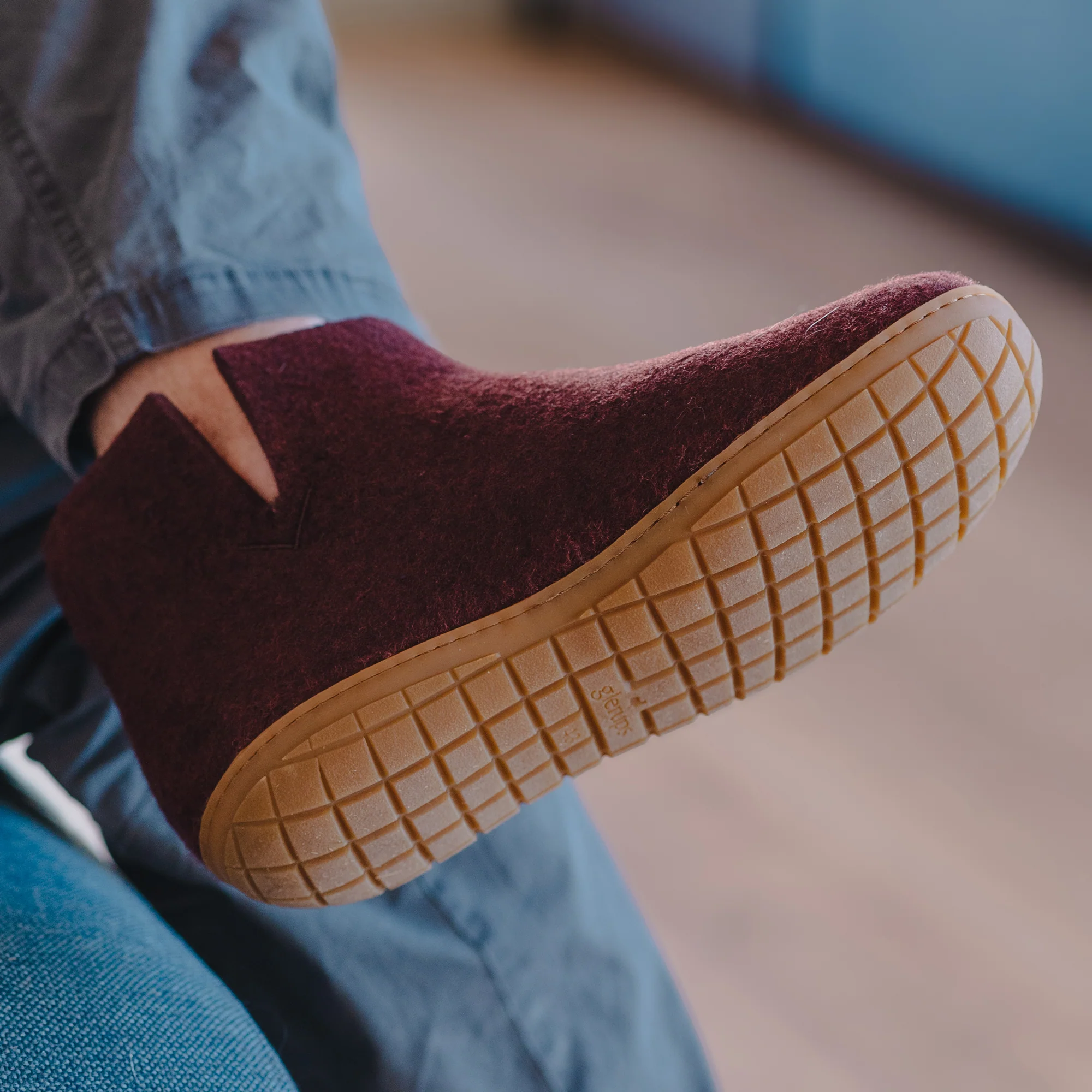 Boot with natural rubber sole - honey - Beet - Image 3