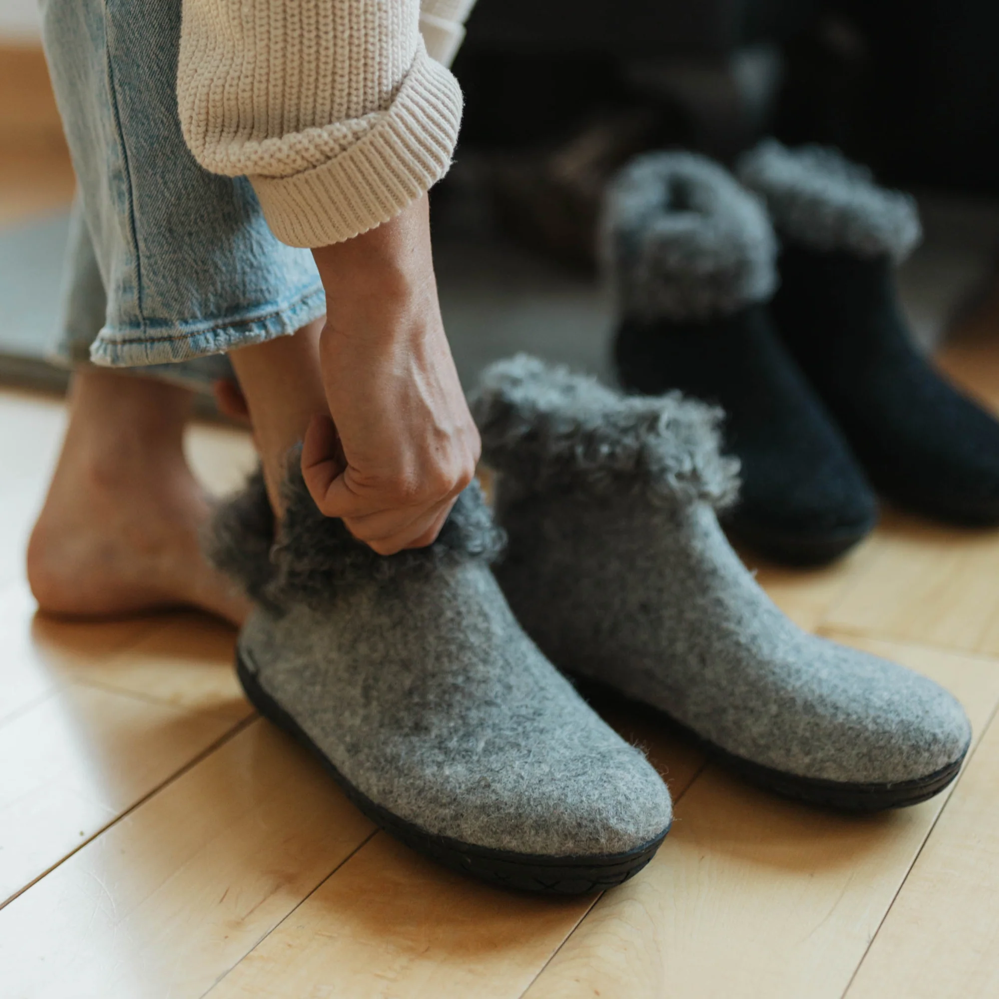 Boot with wool shaft - Limited edition - Grey - Image 2