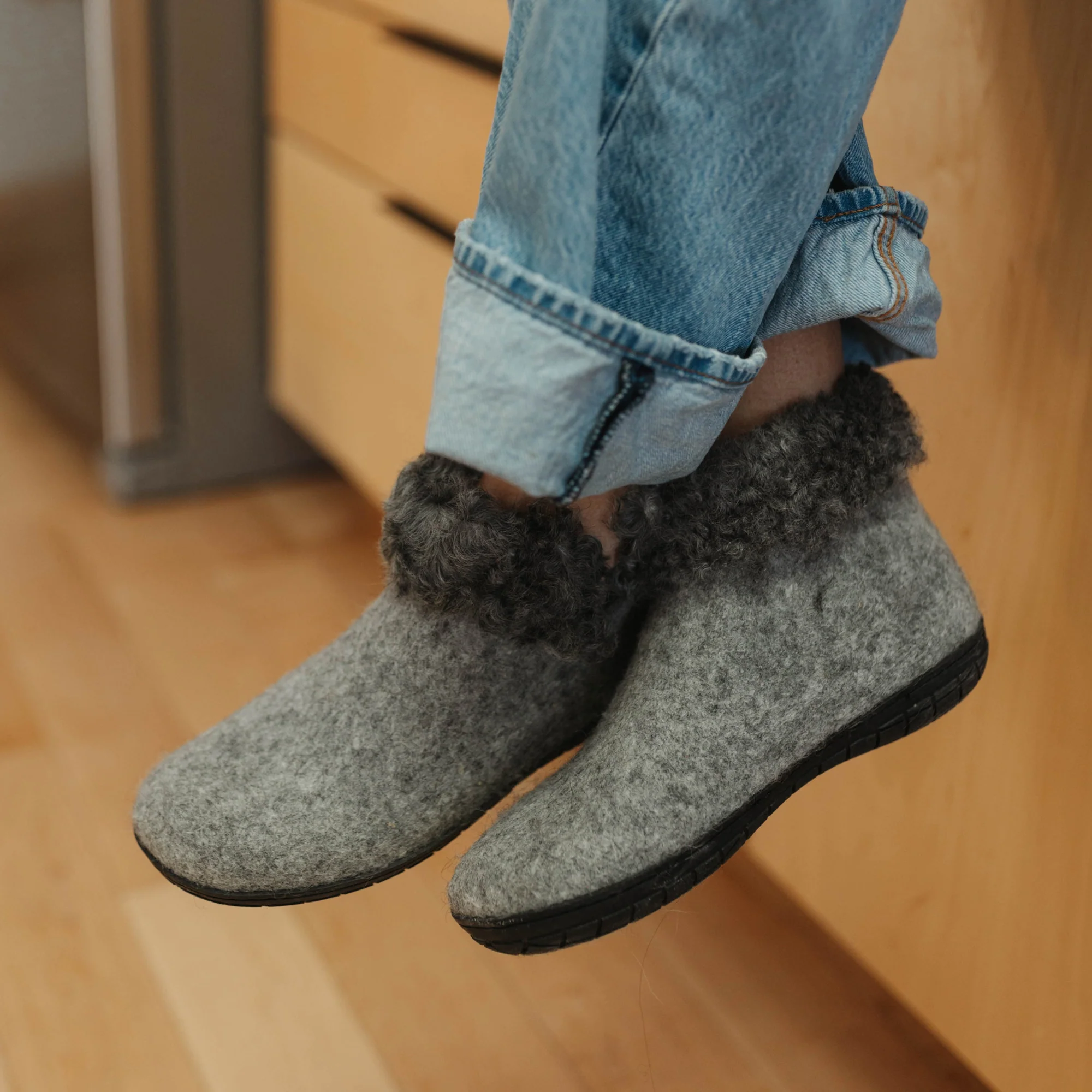 Boot with wool shaft - Limited edition - Grey - Image 4