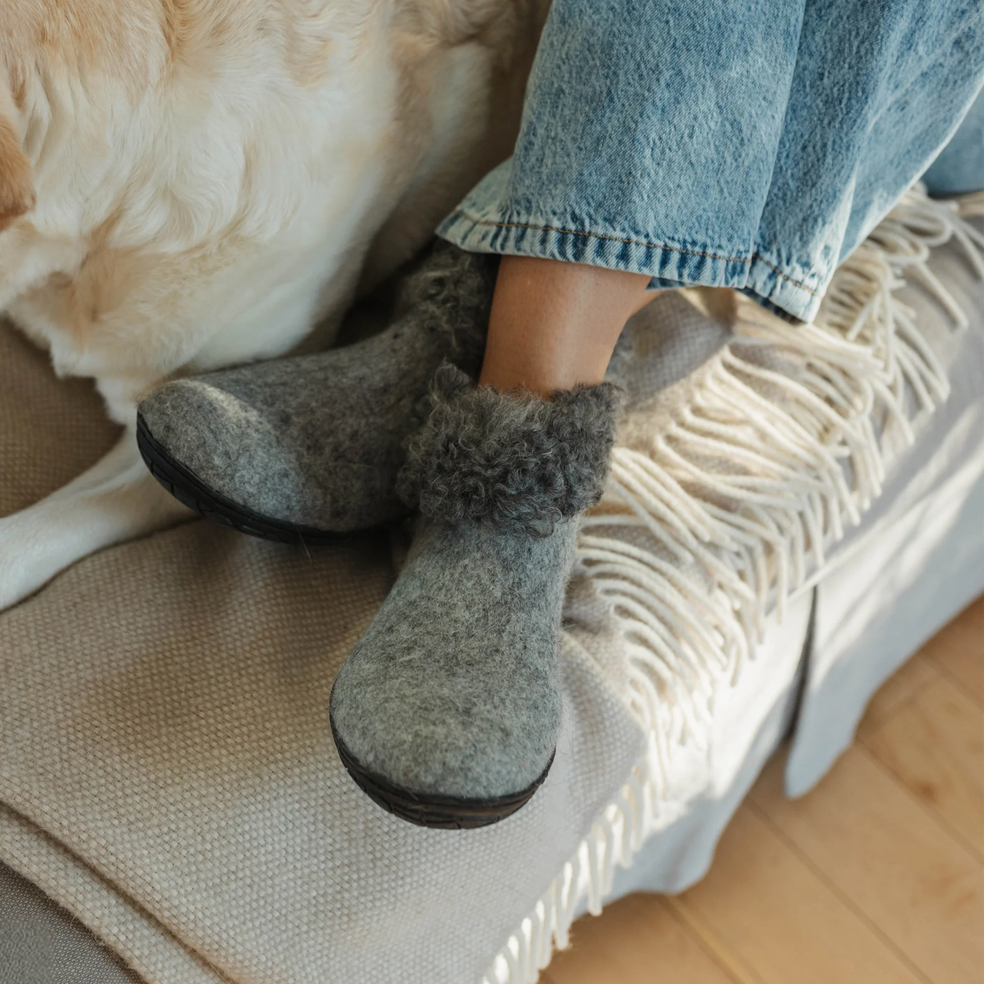 Boot with wool shaft - Limited edition - Grey - Image 5