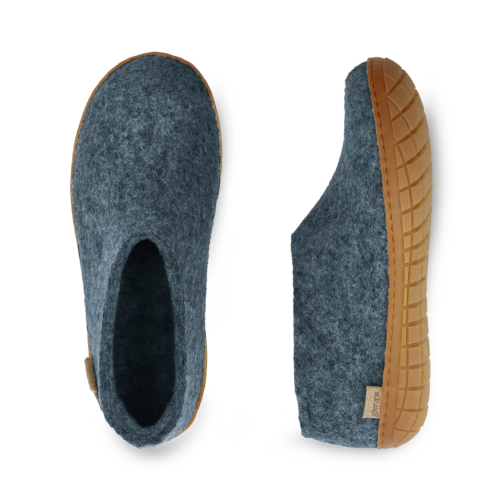 Shoe with natural rubber sole - honey - Denim - Image 4