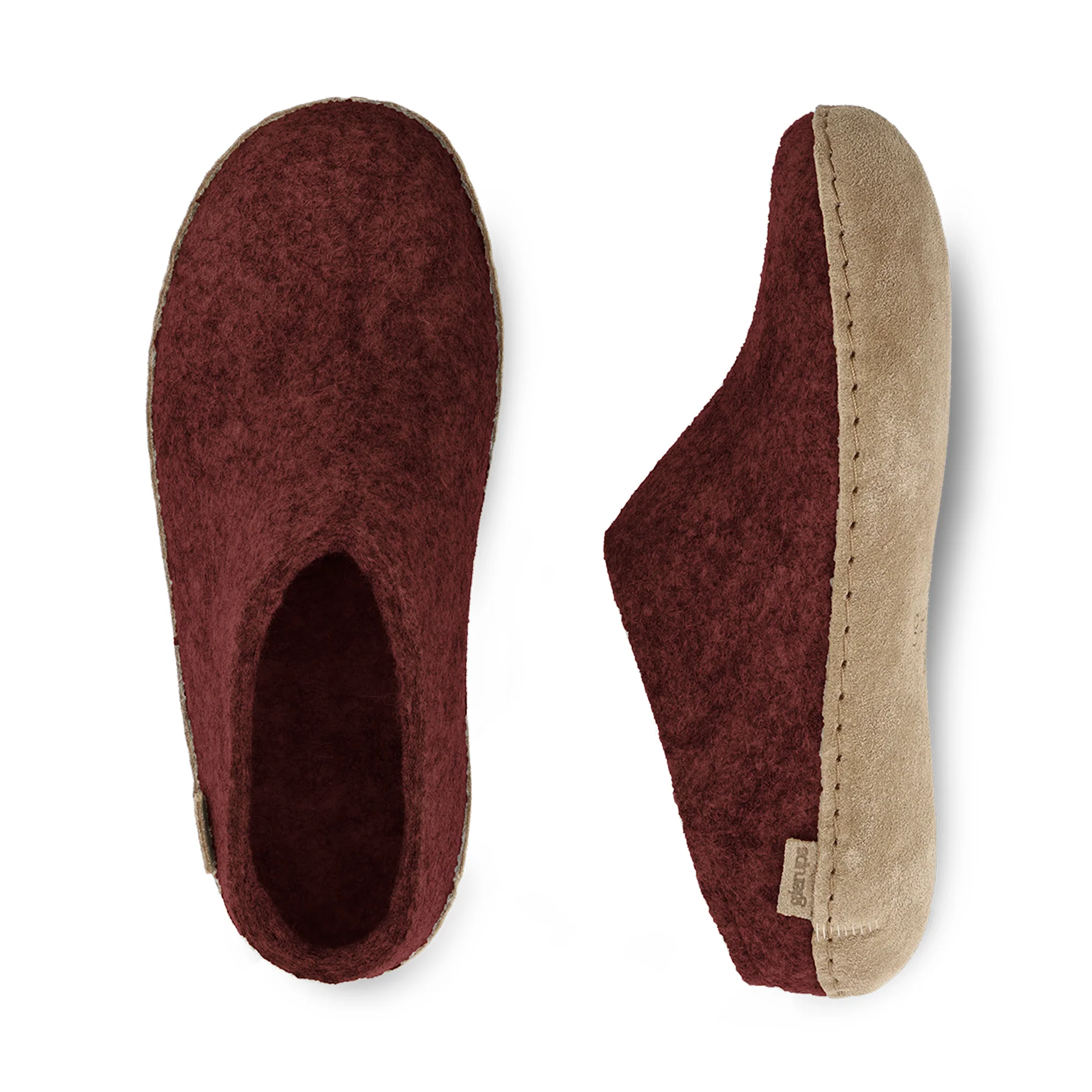 Slip-on with leather sole - Beet - Image 5