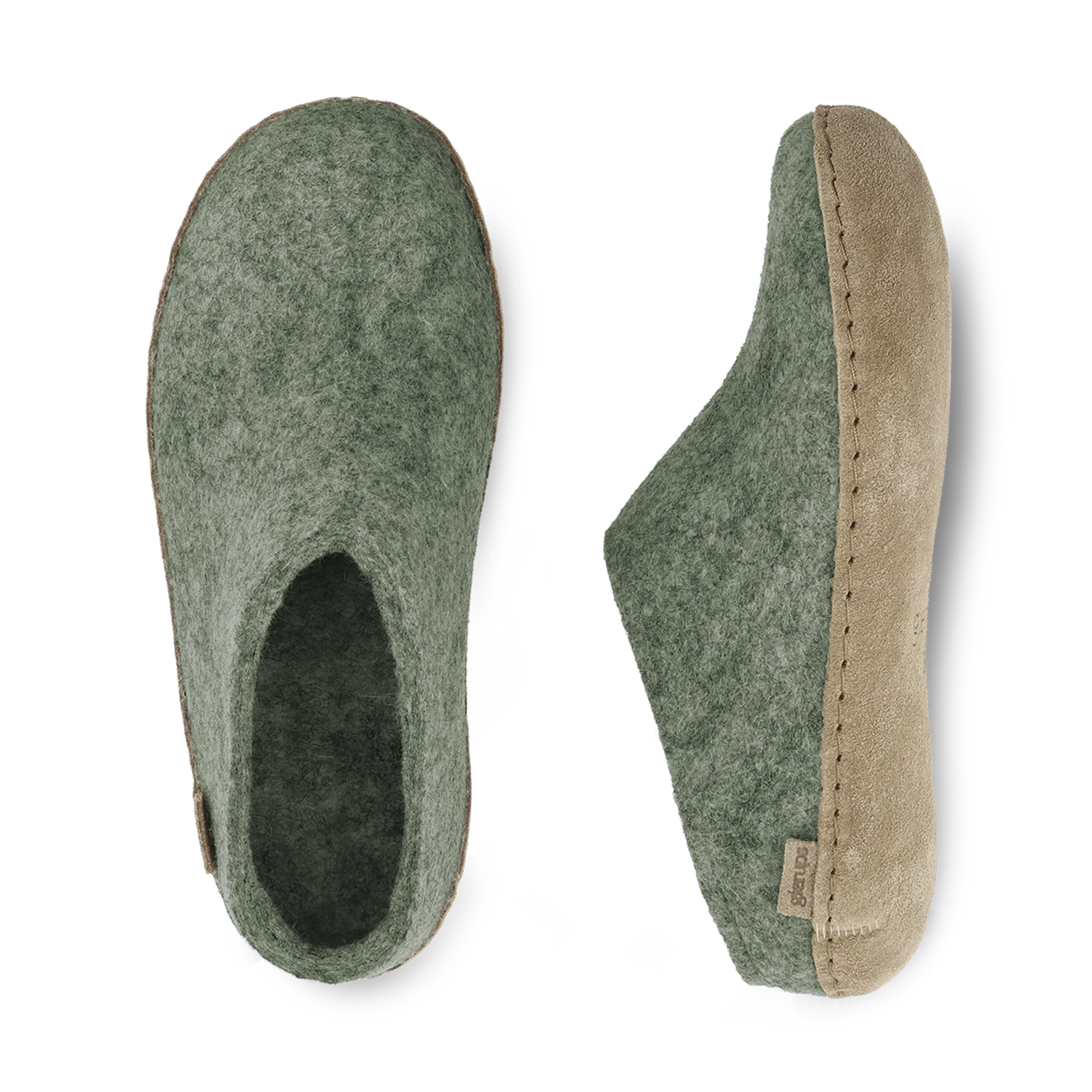 Slip-on with leather sole - Moss - Image 5