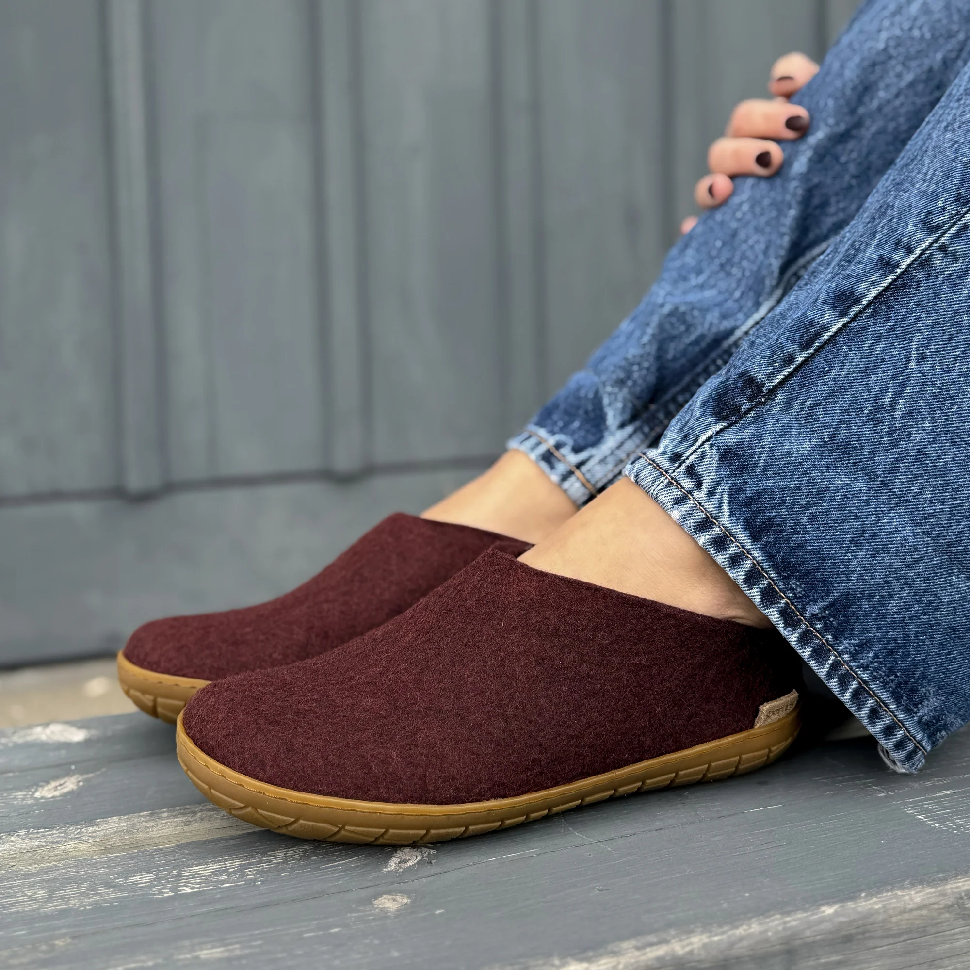Slip-on with natural rubber sole - honey - Beet - Image 3