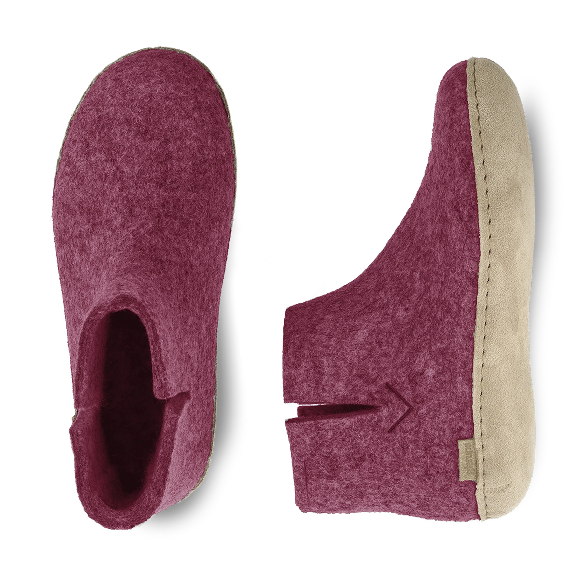 Boot with leather sole - Cranberry - Image 5