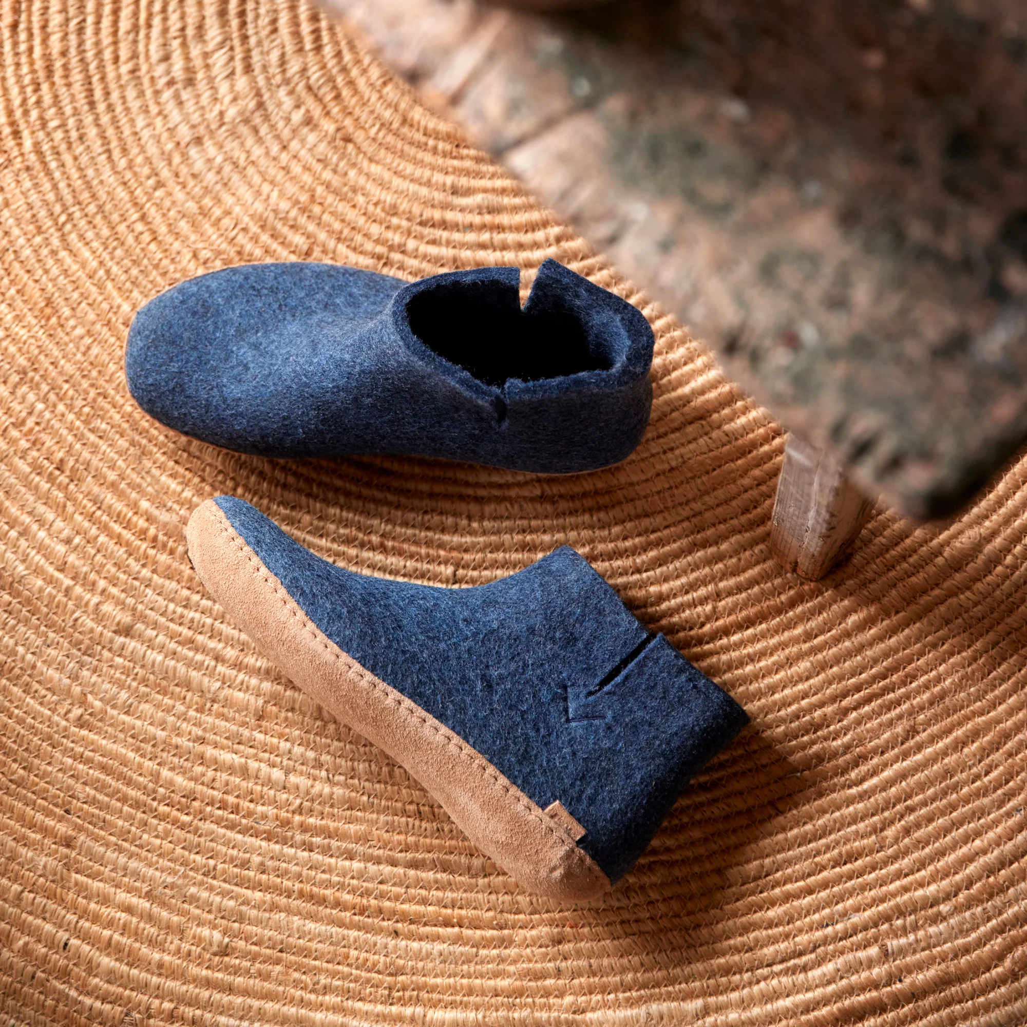 Boot with leather sole - Denim - Image 2