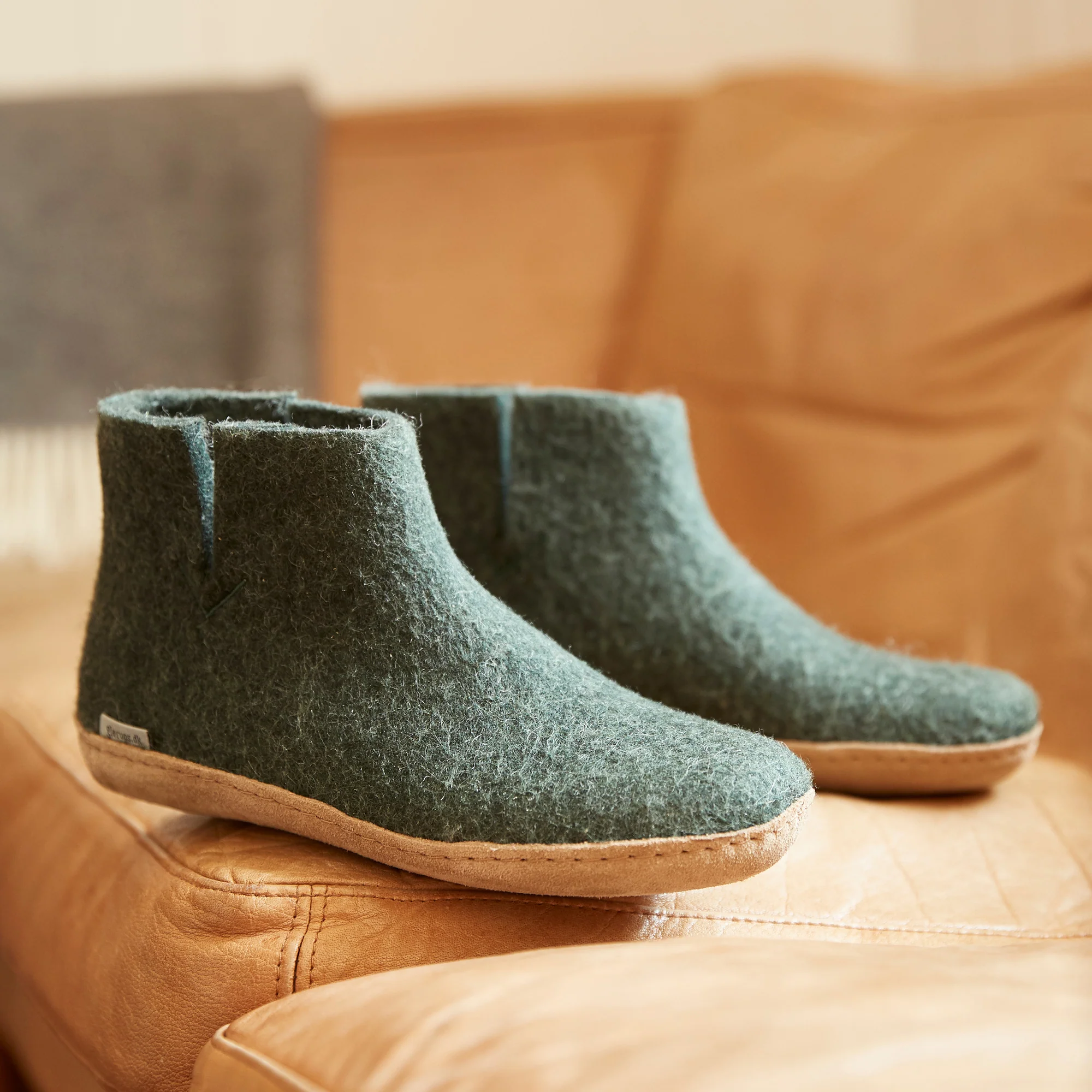 Boot with leather sole - Forest - Image 3