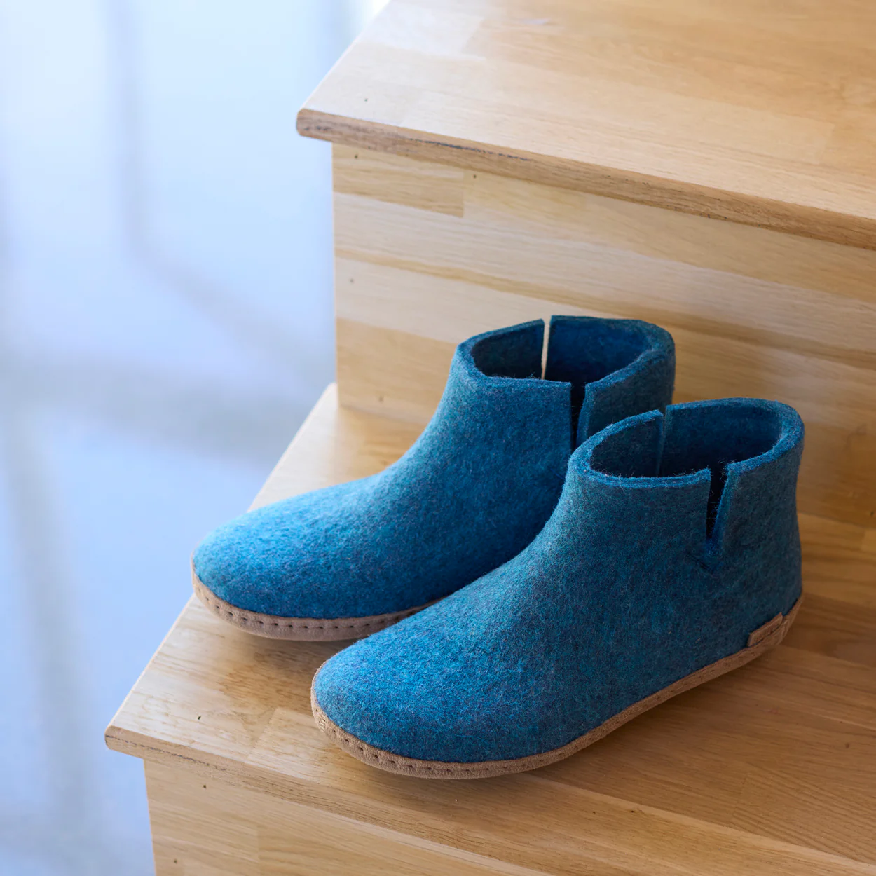 Boot with leather sole - Petrol - Image 2