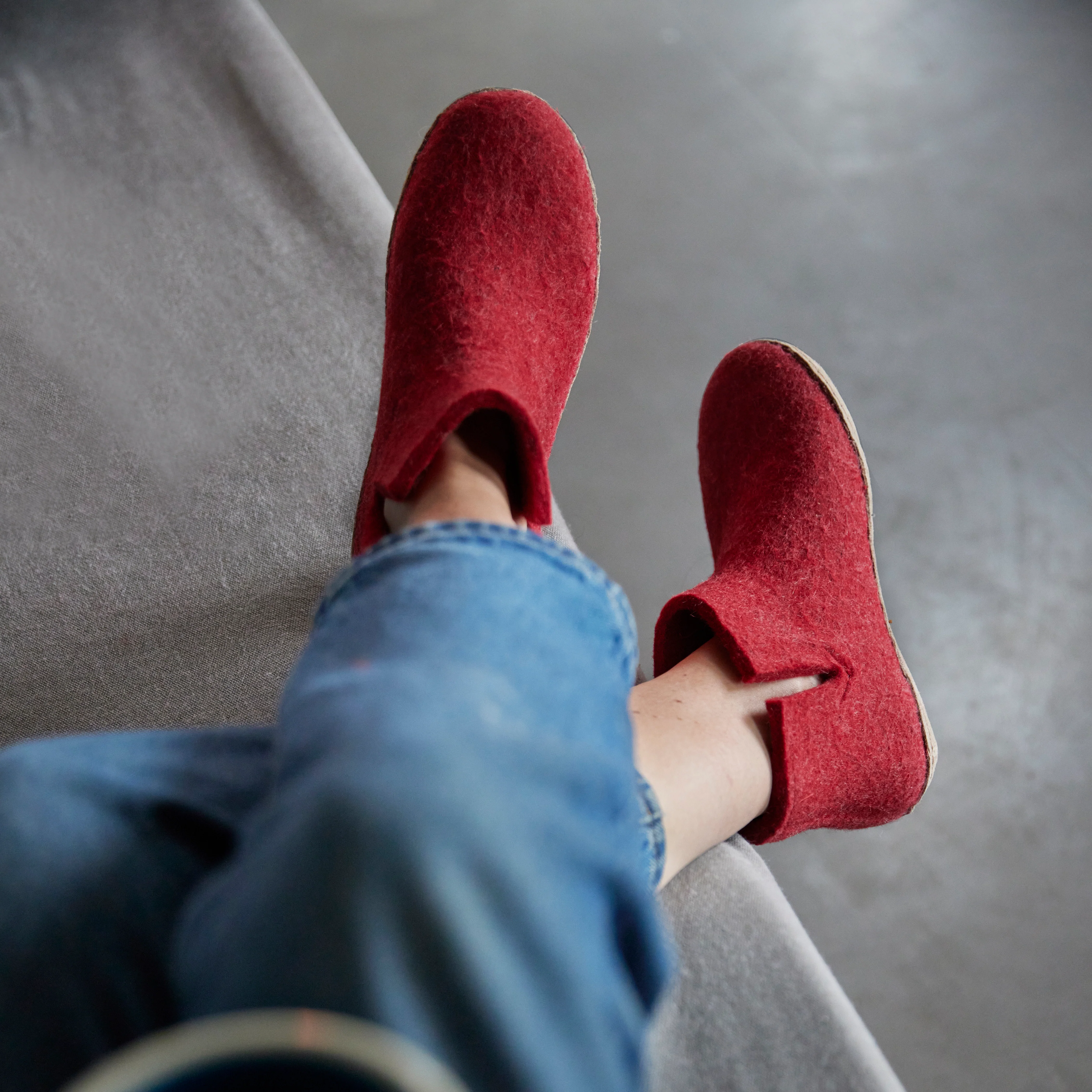 Boot with leather sole - Red - Image 2