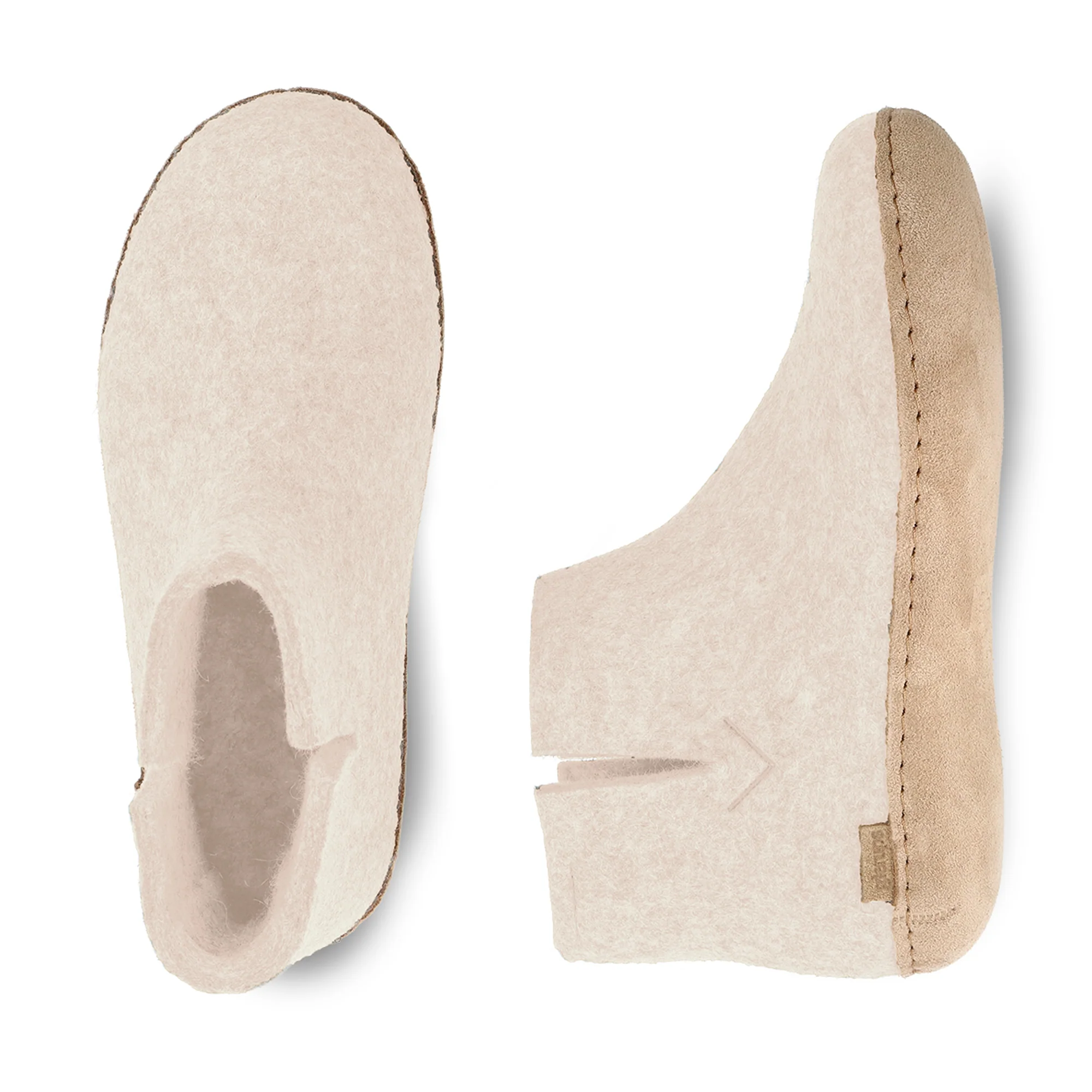 Boot with leather sole - Off white - Image 5