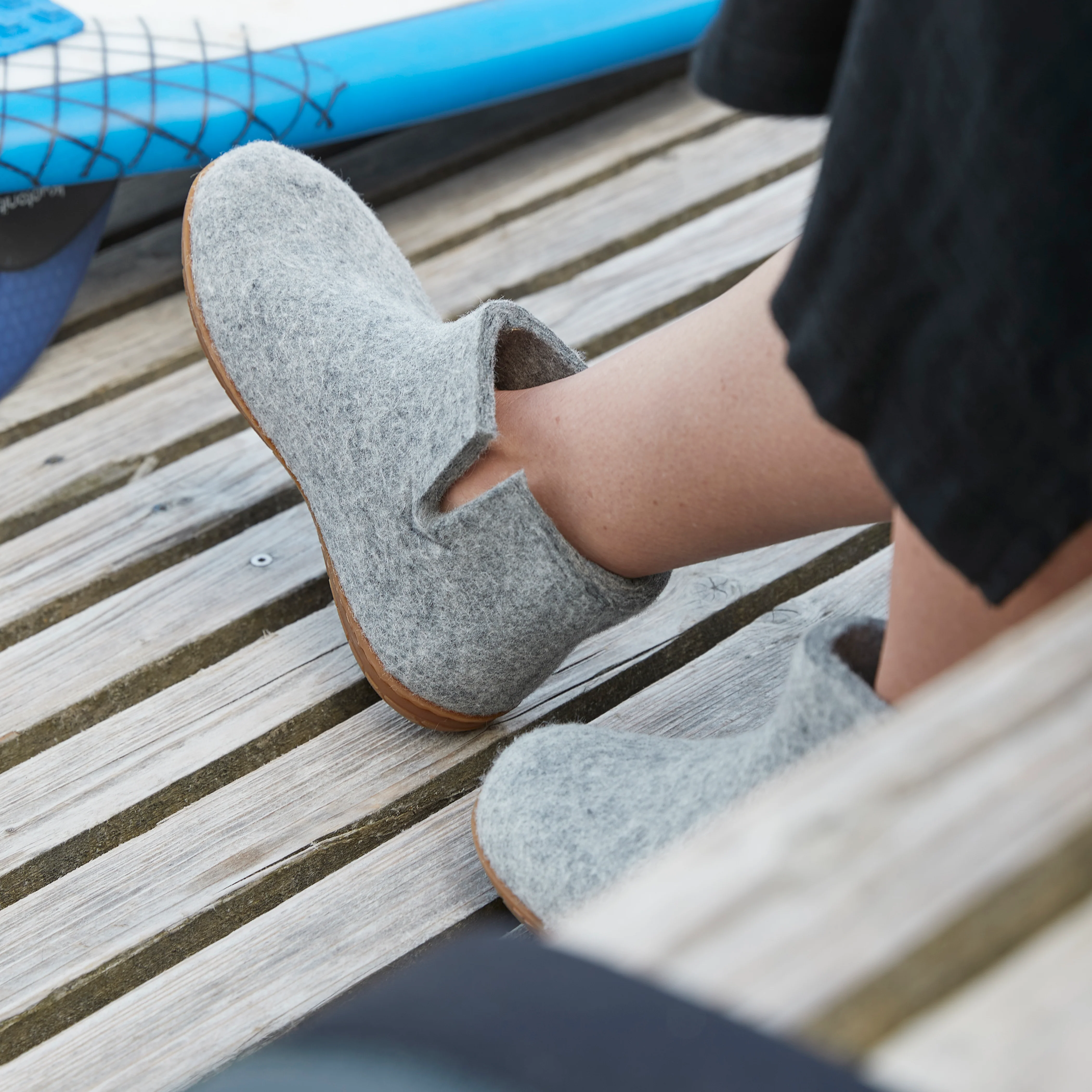 Boot with natural rubber sole - honey - Grey - Image 3