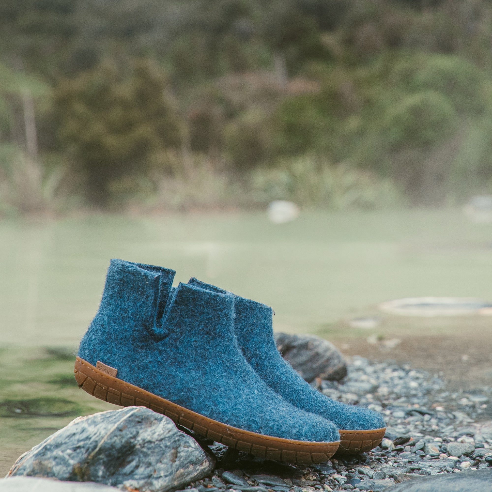 Boot with natural rubber sole - honey - Petrol - Image 3
