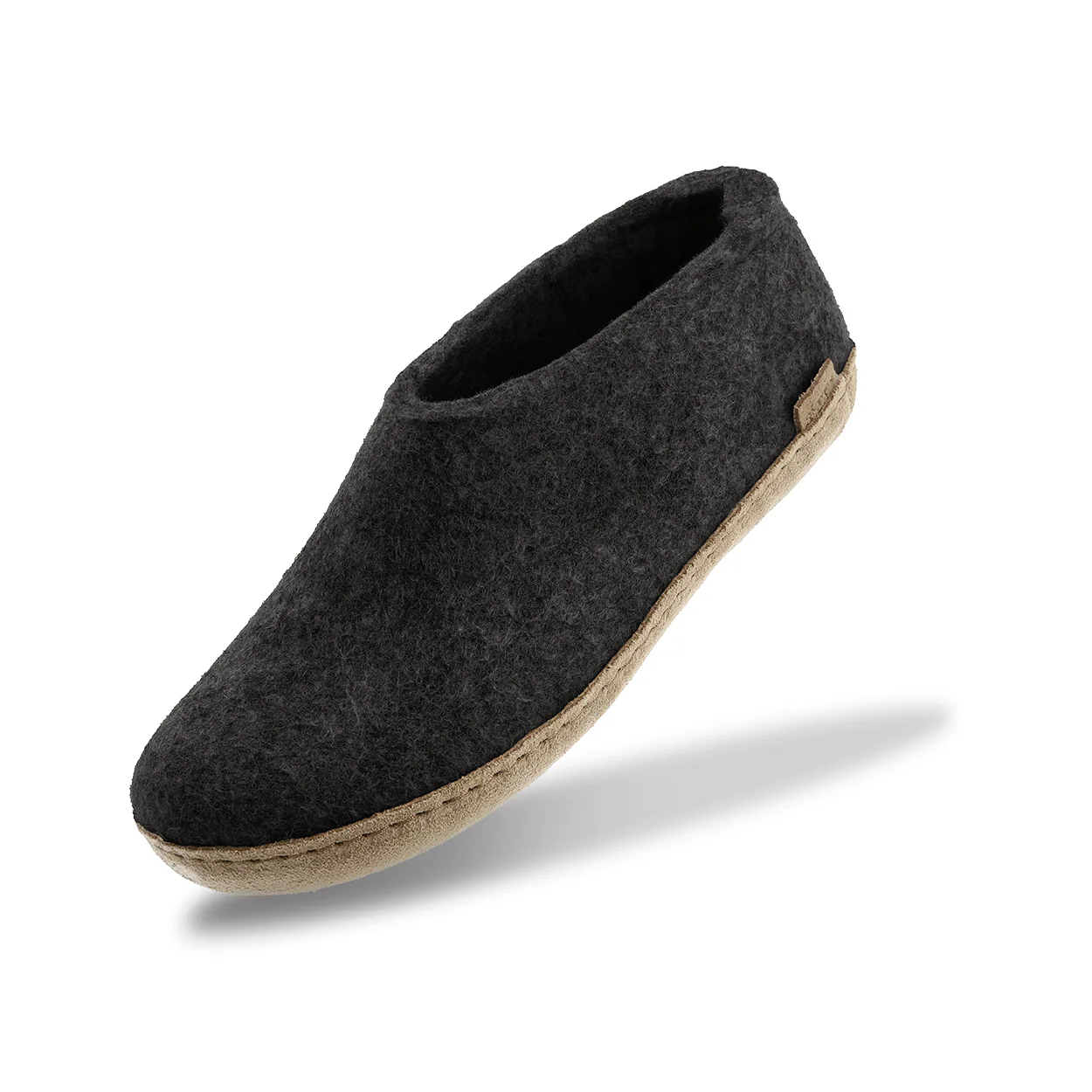Shoe with leather sole - Charcoal - Image 4