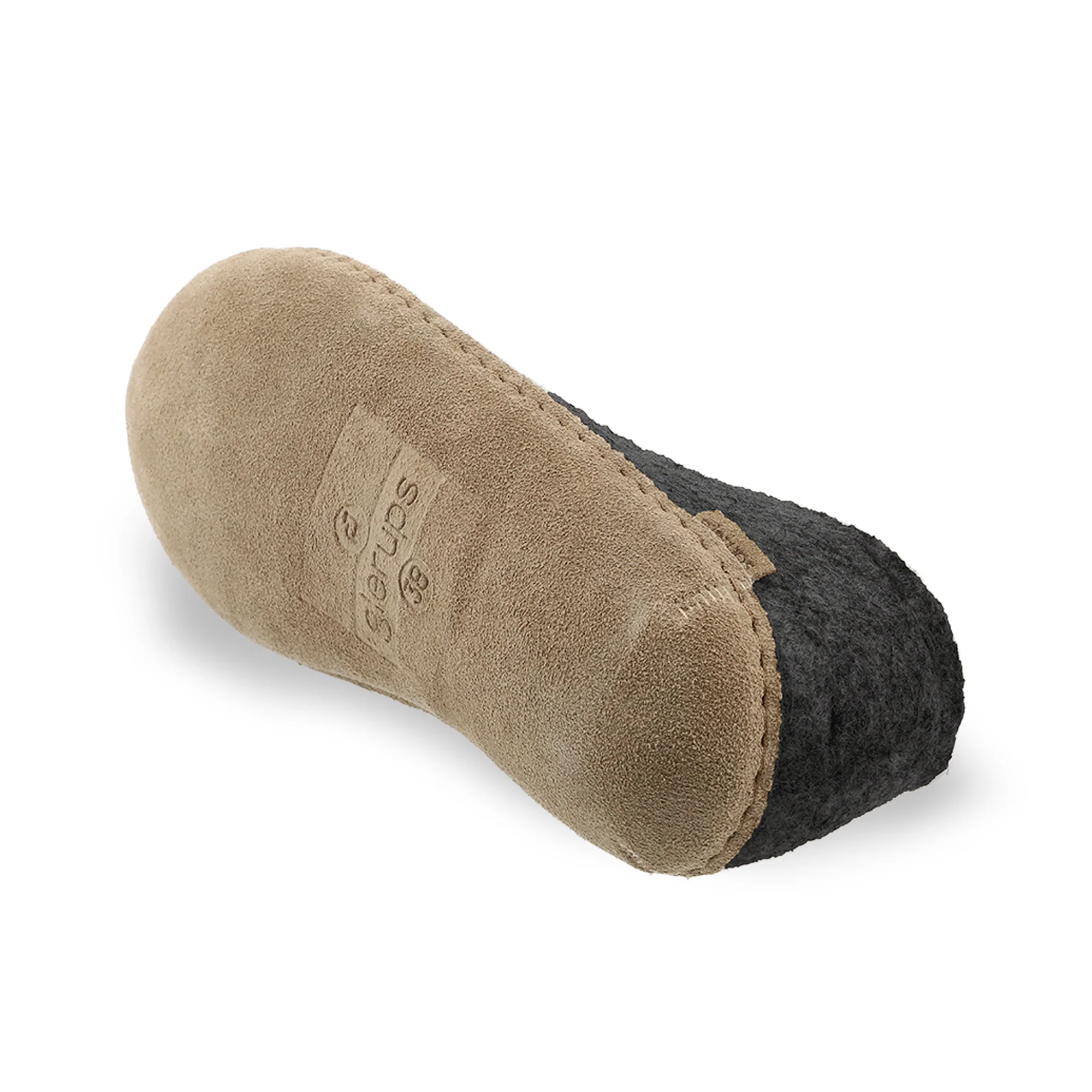 Shoe with leather sole - Charcoal - Image 6