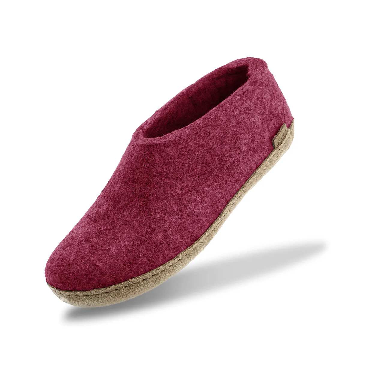 Shoe with leather sole - Cranberry - Image 4