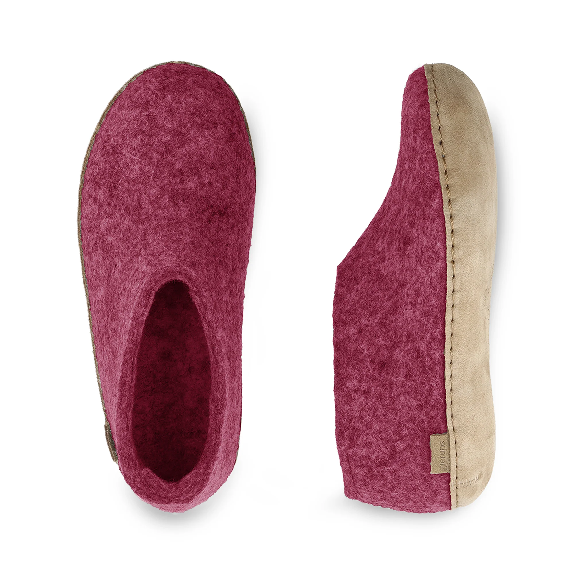 Shoe with leather sole - Cranberry - Image 5