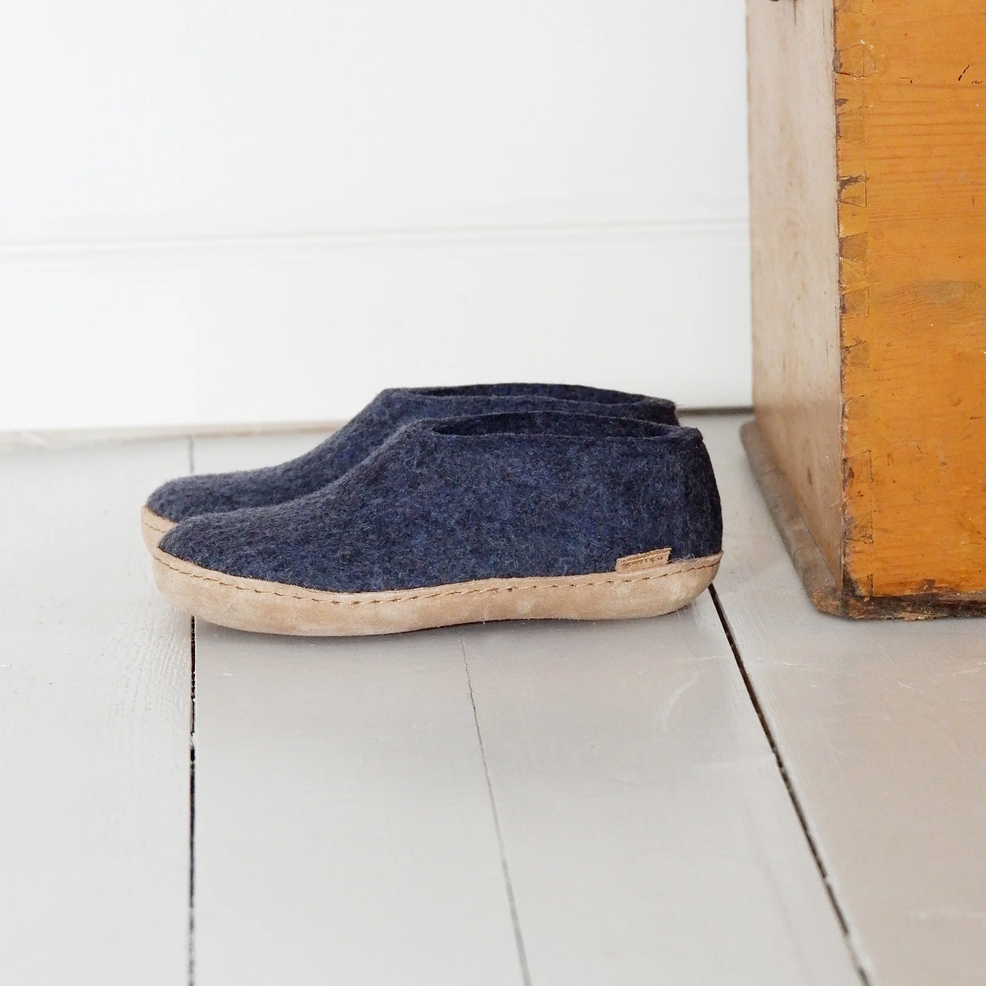 Shoe with leather sole - Denim - Image 3