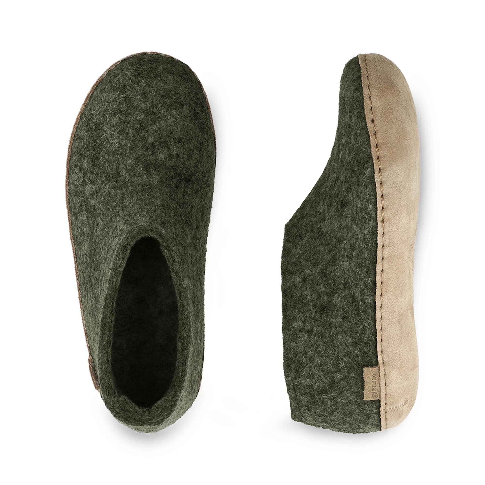 Shoe with leather sole - Forest - Image 5