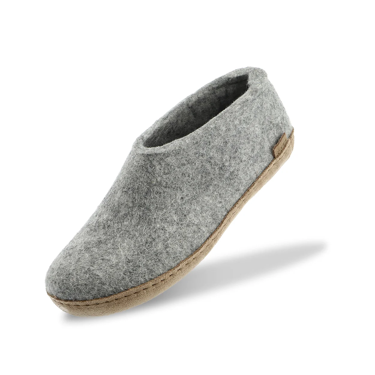 Shoe with leather sole - Grey - Image 4