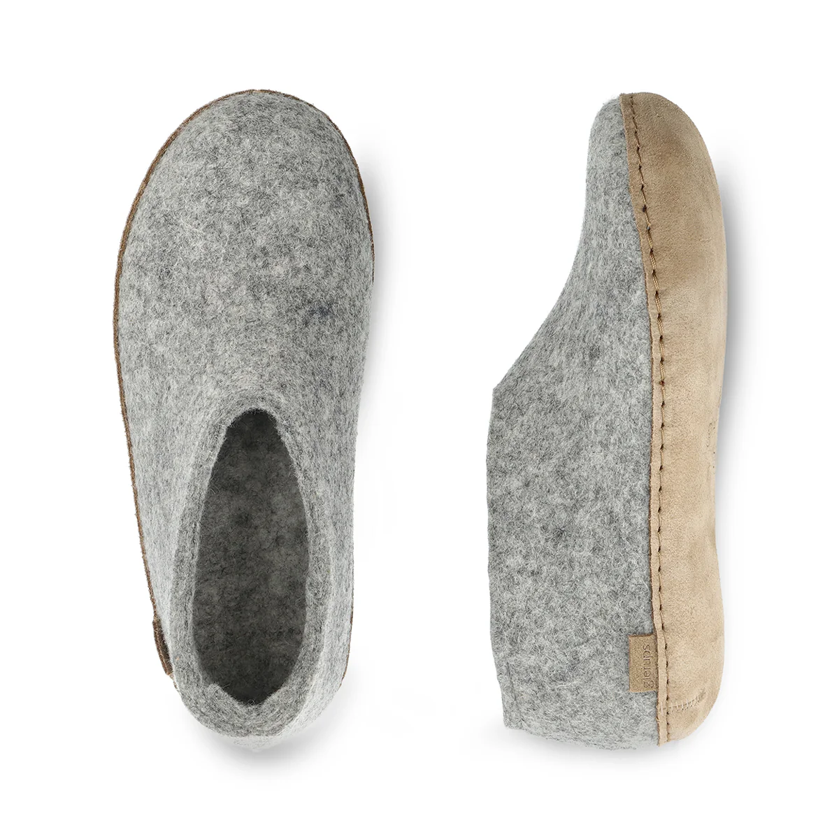 Shoe with leather sole - Grey - Image 5
