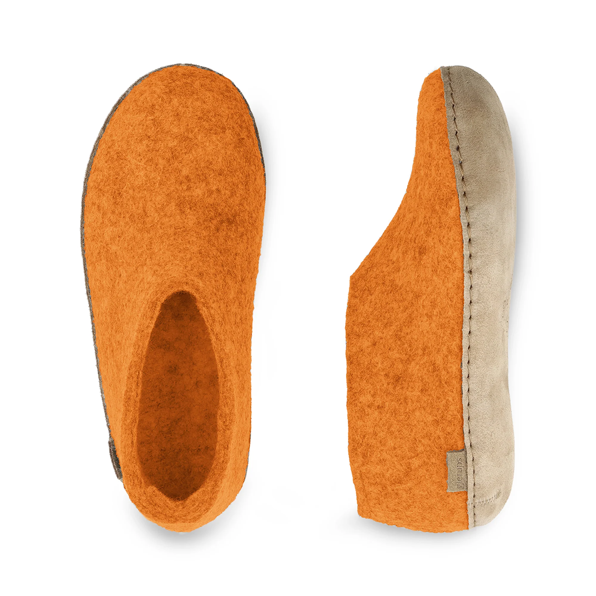 Shoe with leather sole - Orange - Image 5