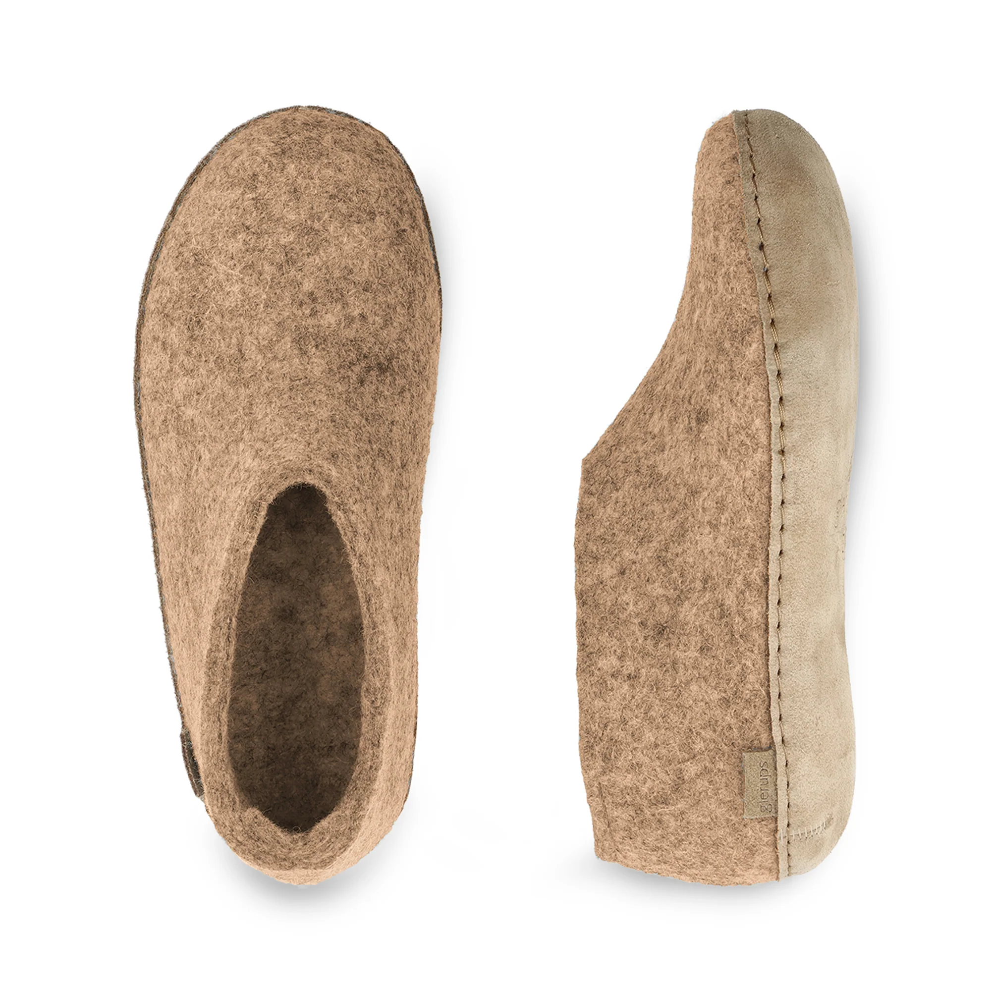 Shoe with leather sole - Sand - Image 4