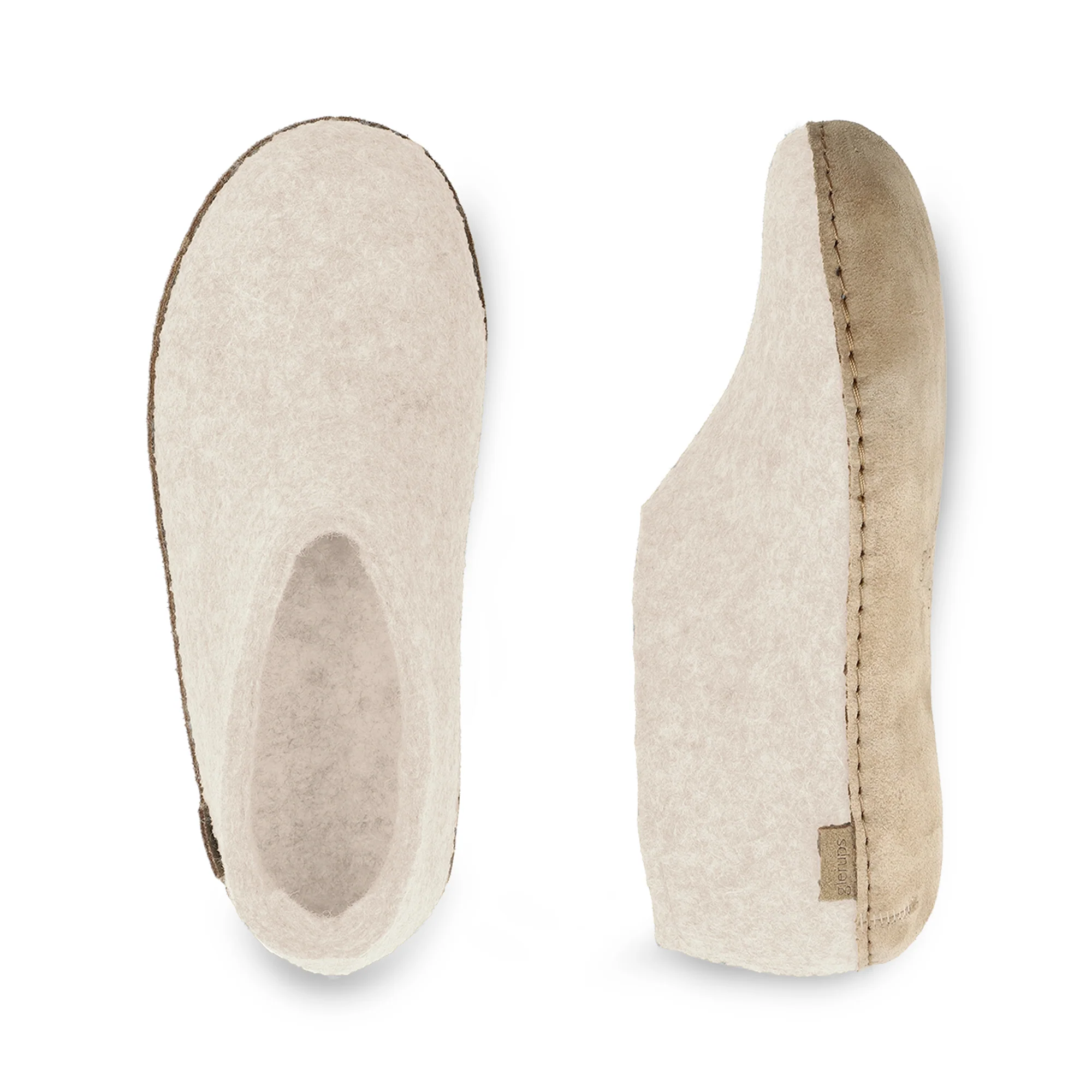 Shoe with leather sole - Off white - Image 5