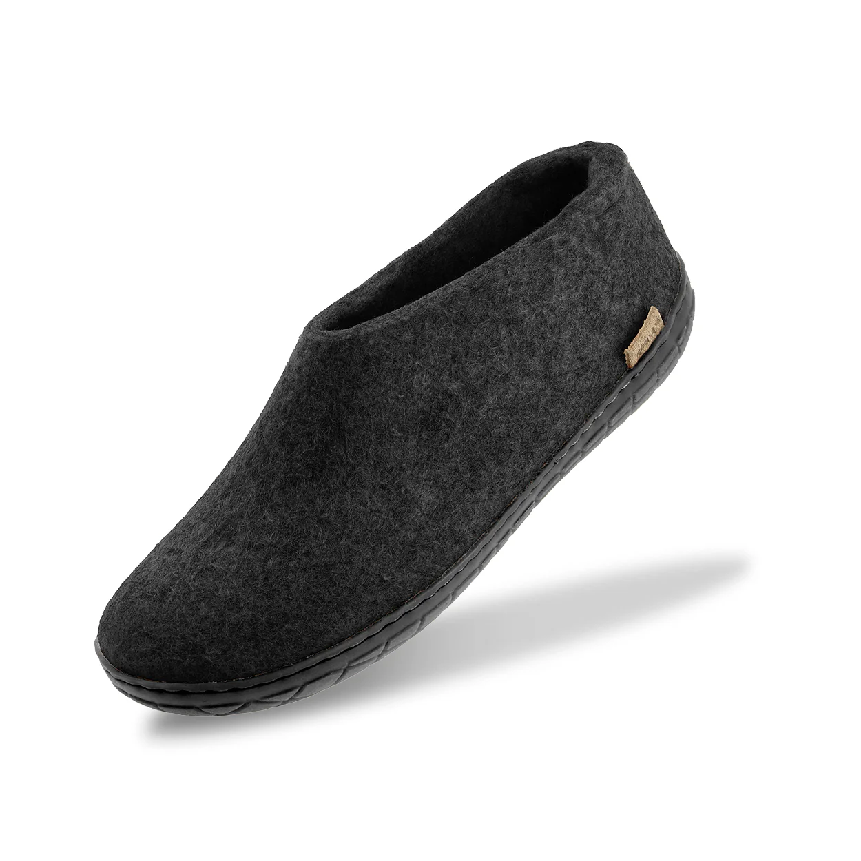 Shoe with natural rubber sole - black - Charcoal - Image 4
