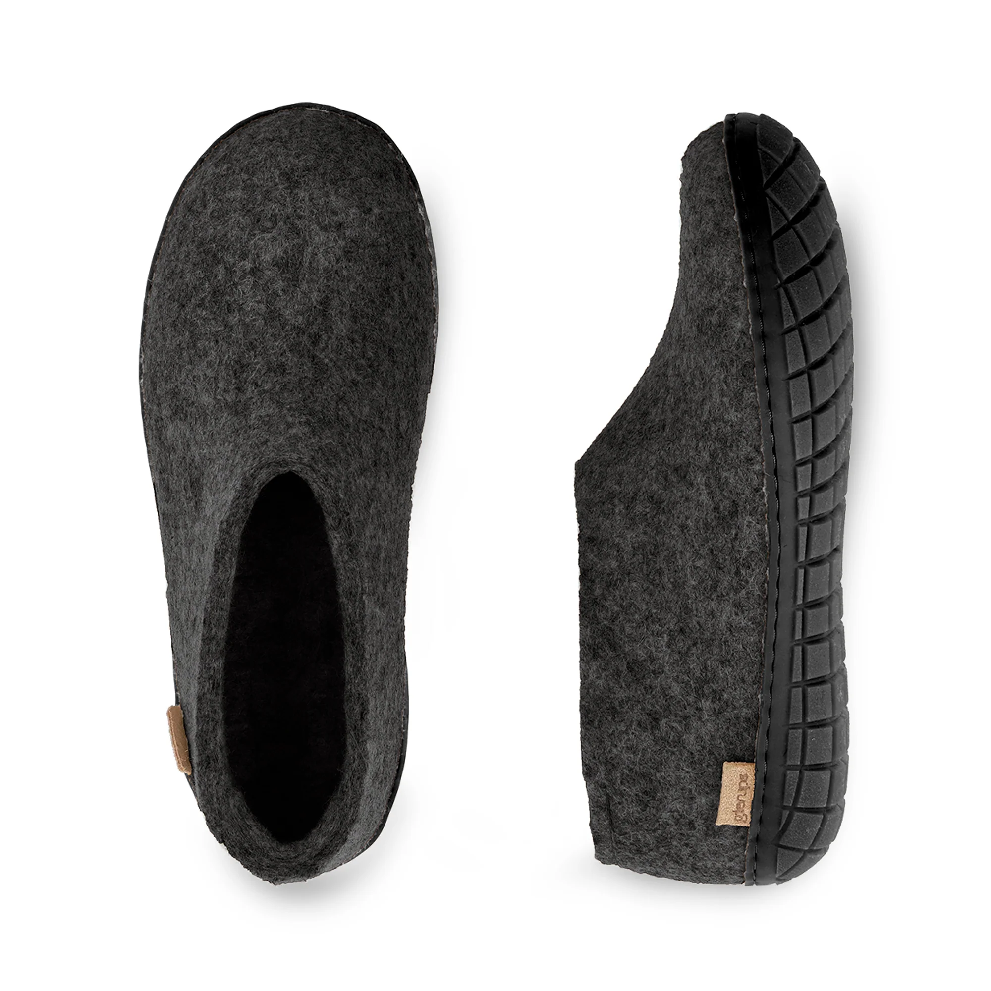 Shoe with natural rubber sole - black - Charcoal - Image 5