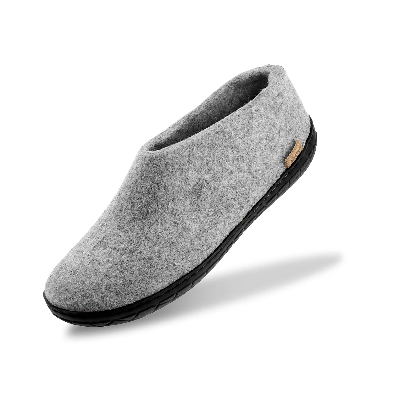Shoe with natural rubber sole - black - Grey - Image 4