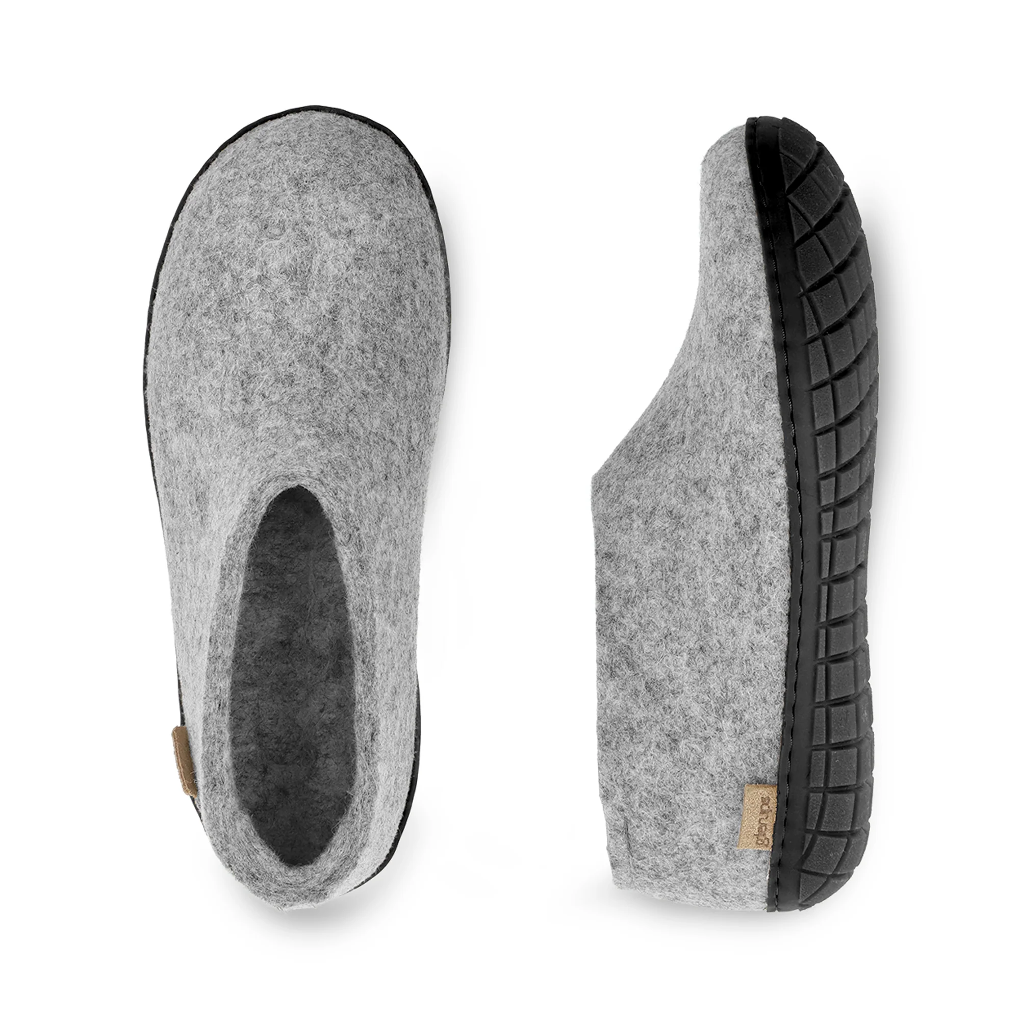 Shoe with natural rubber sole - black - Grey - Image 5