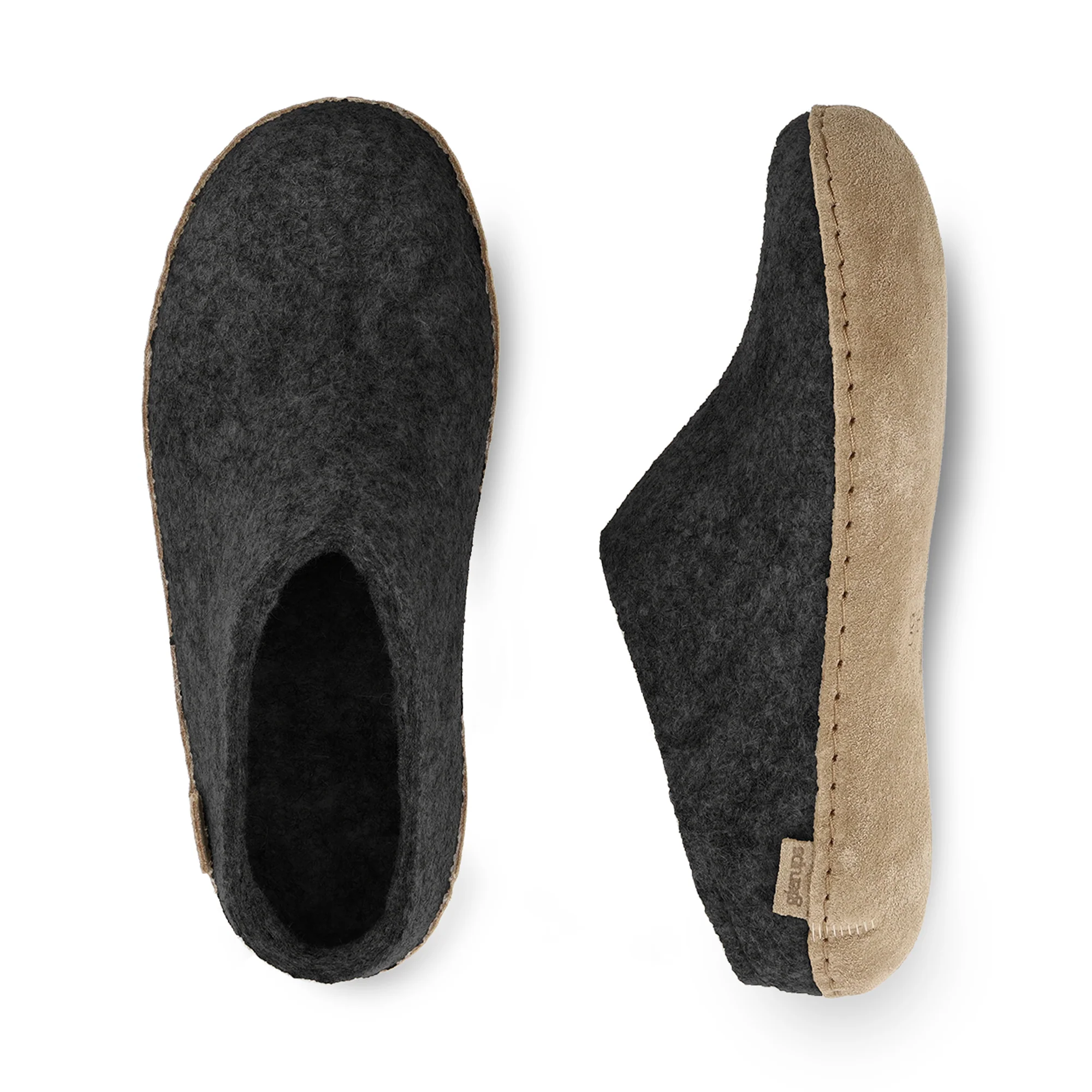 Slip-on with leather sole - Charcoal - Image 5
