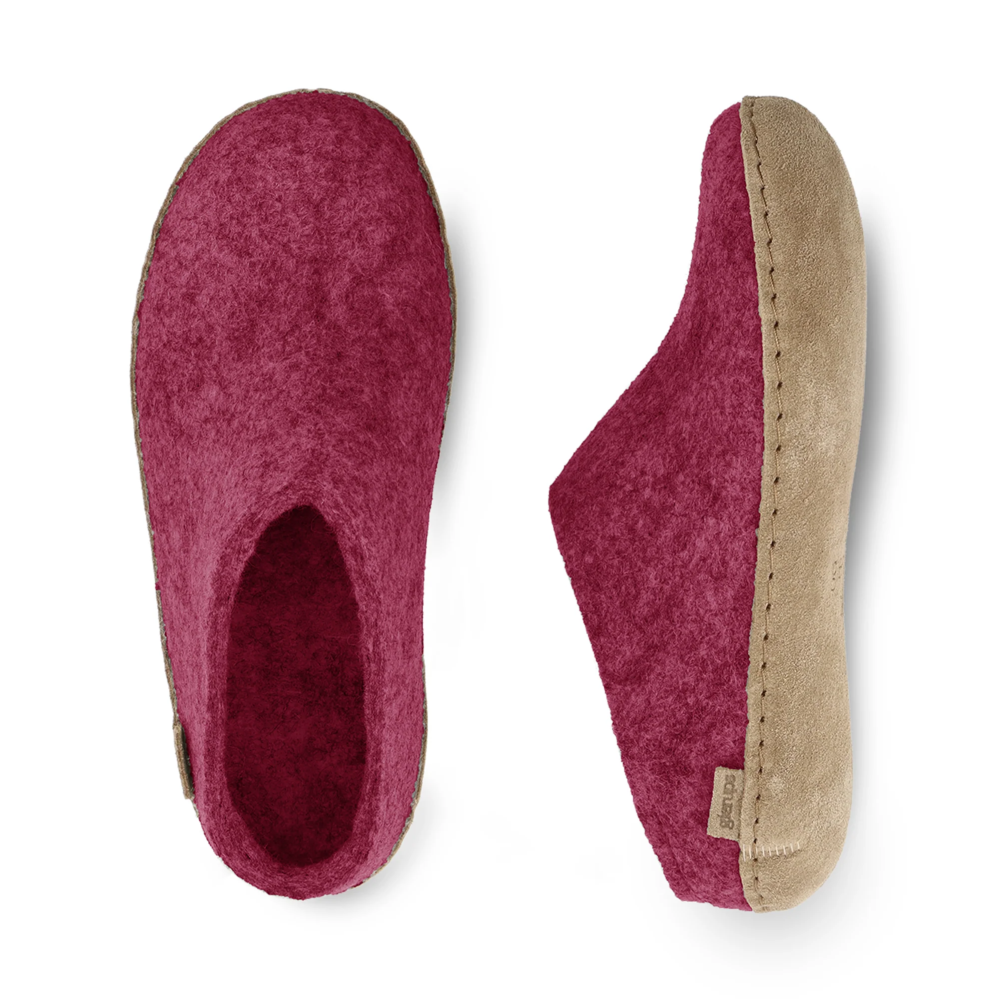 Slip-on with leather sole - Cranberry - Image 5