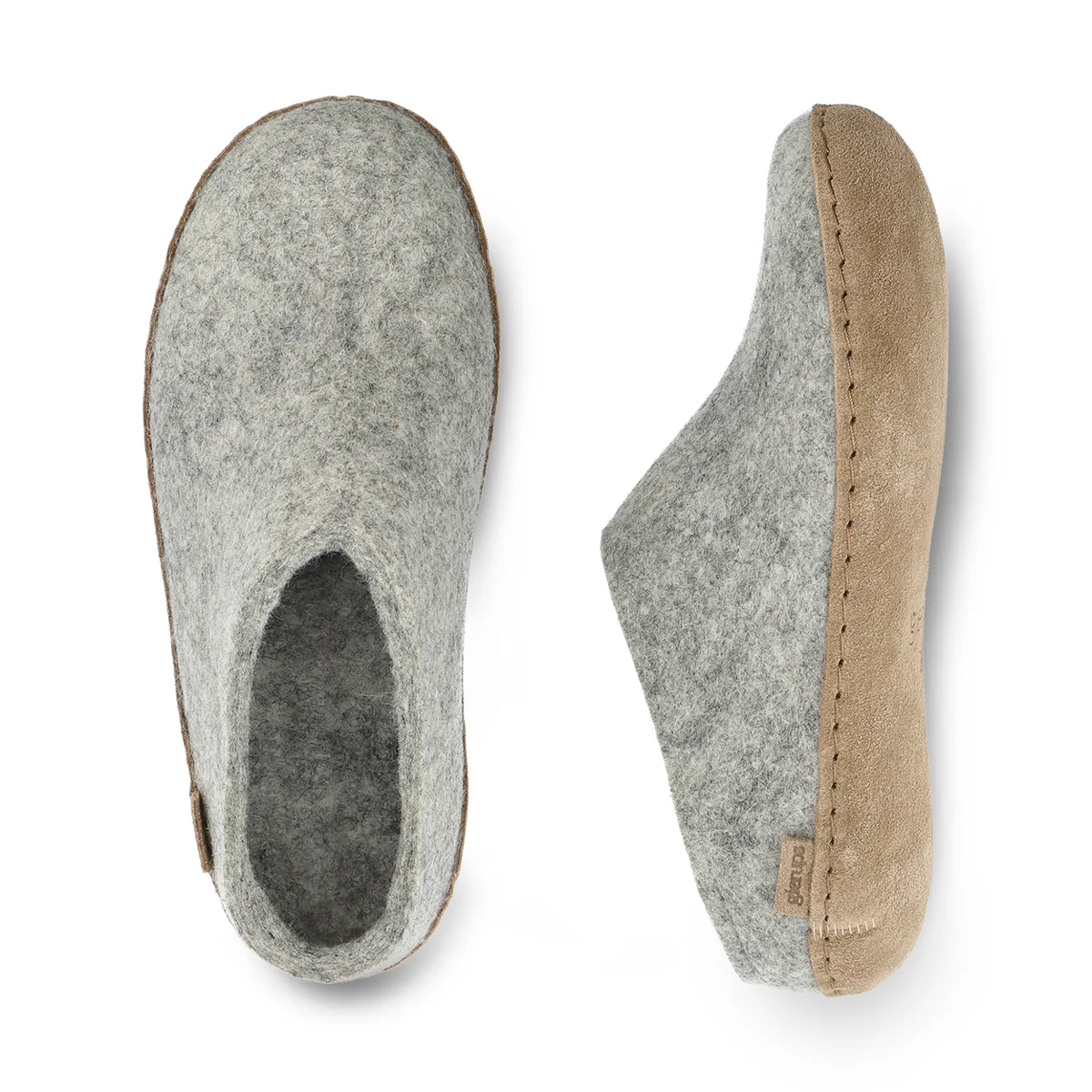 Slip-on with leather sole - Grey - Image 5