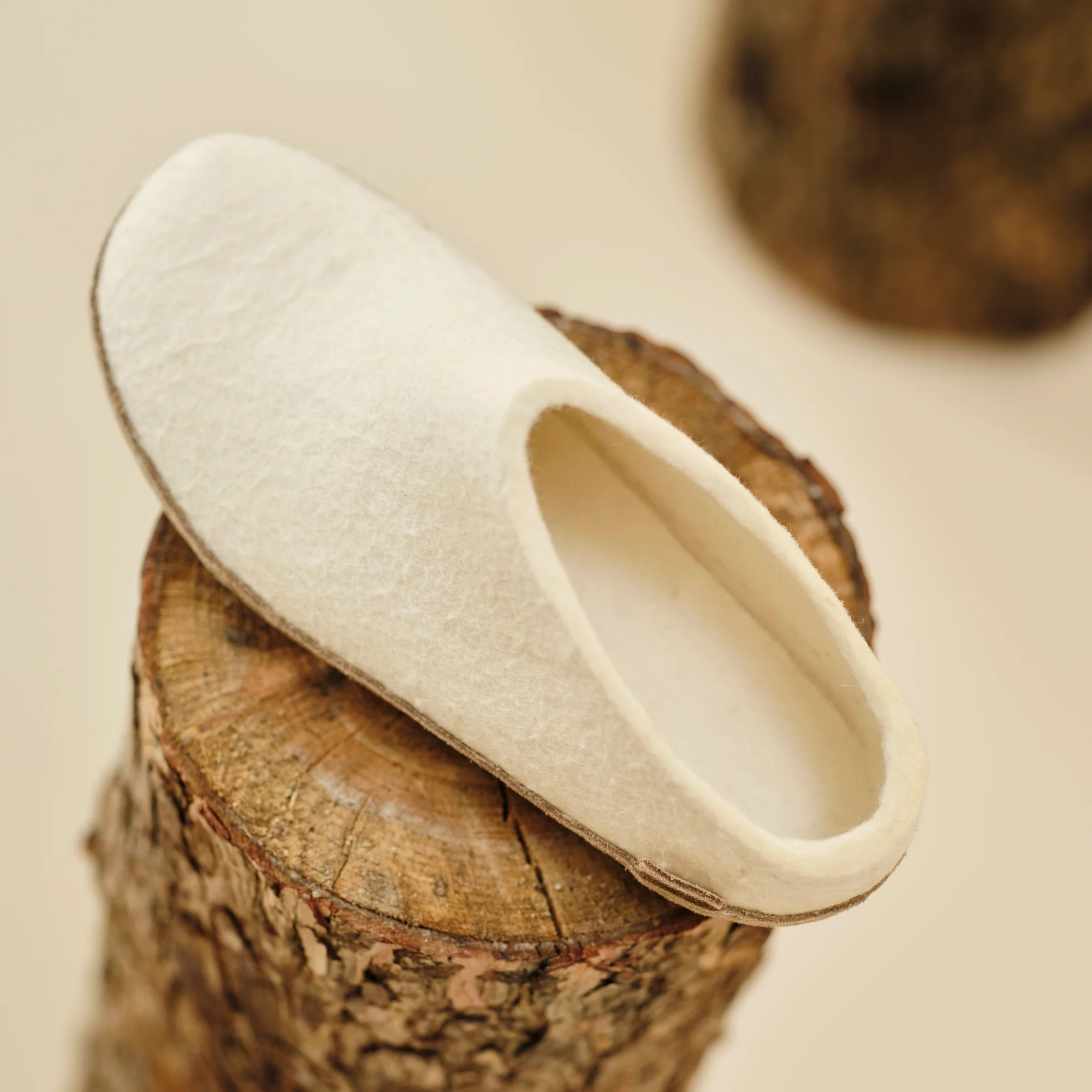 Slip-on with leather sole - Off white - Image 3