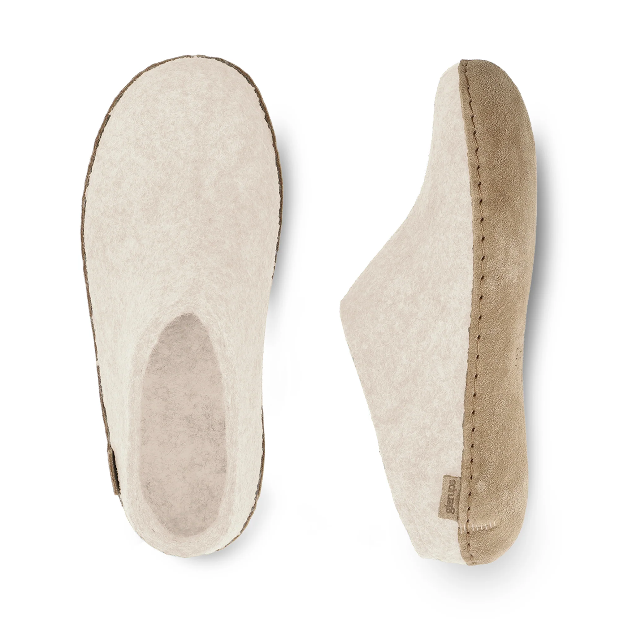 Slip-on with leather sole - Off white - Image 5