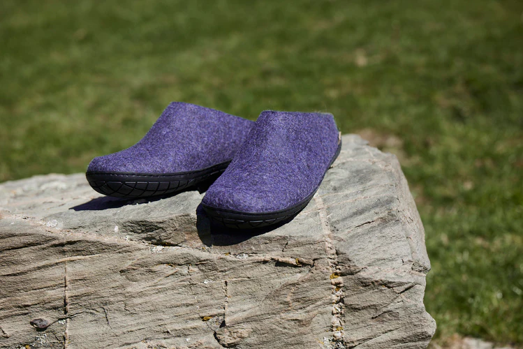 Slip-on with natural rubber sole - black - Purple - Image 2