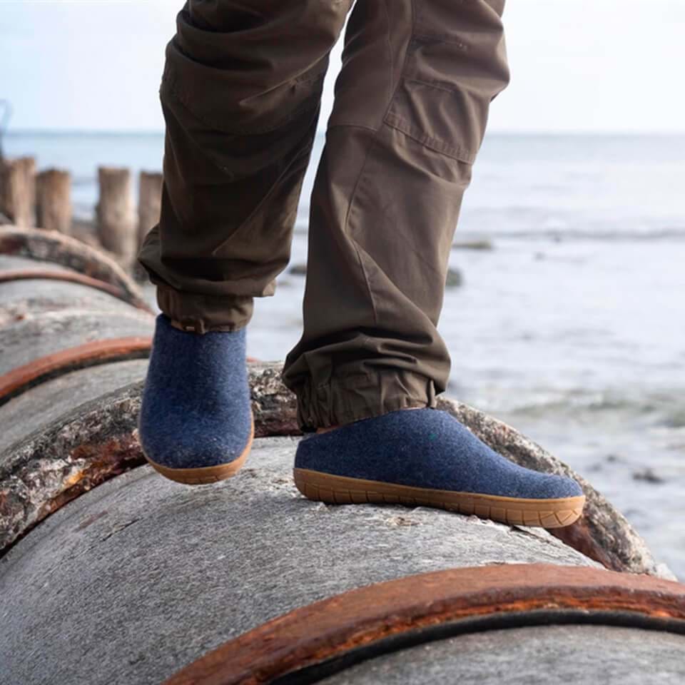 Slip-on with natural rubber sole - honey - Denim - Image 4