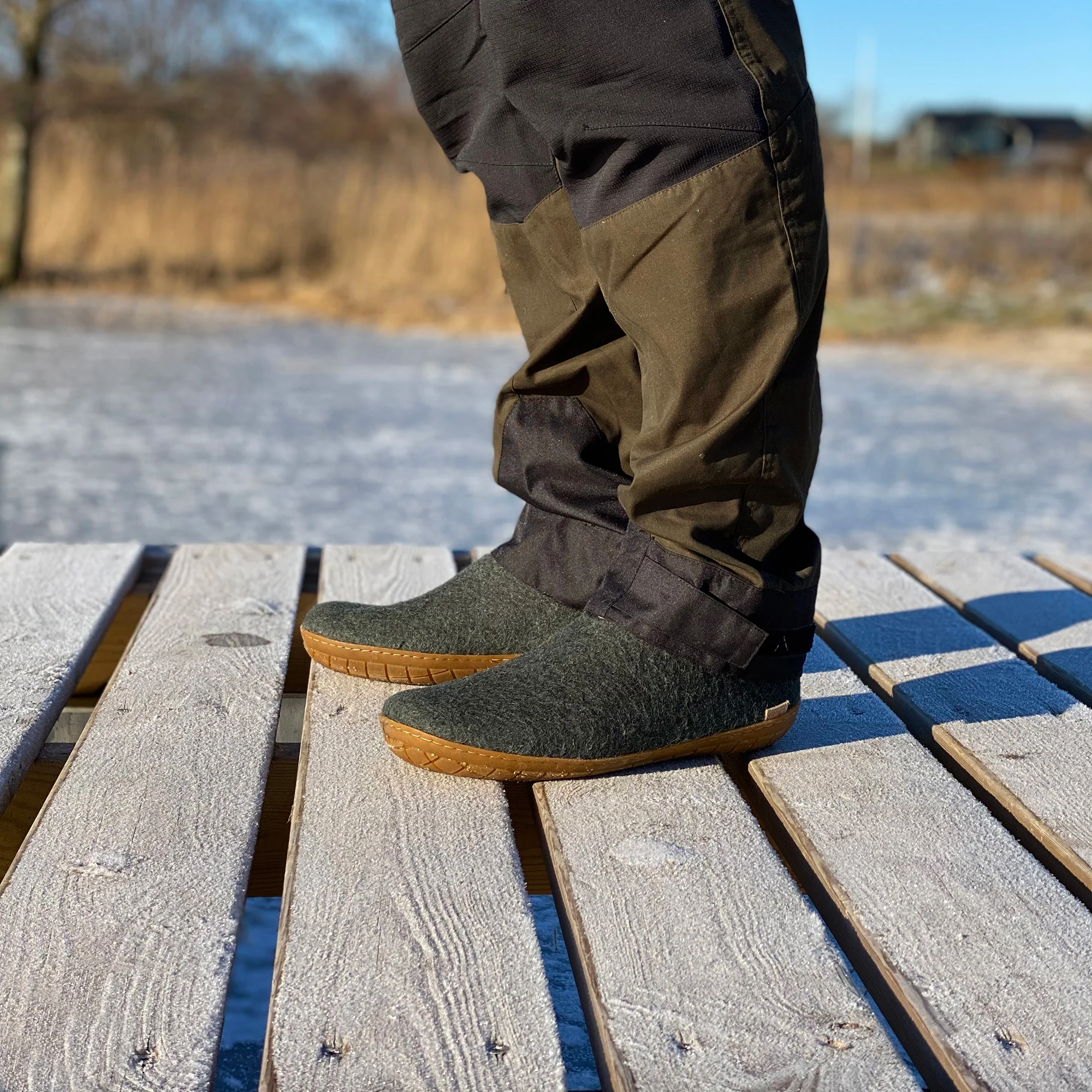 Slip-on with natural rubber sole - honey - Forest - Image 3